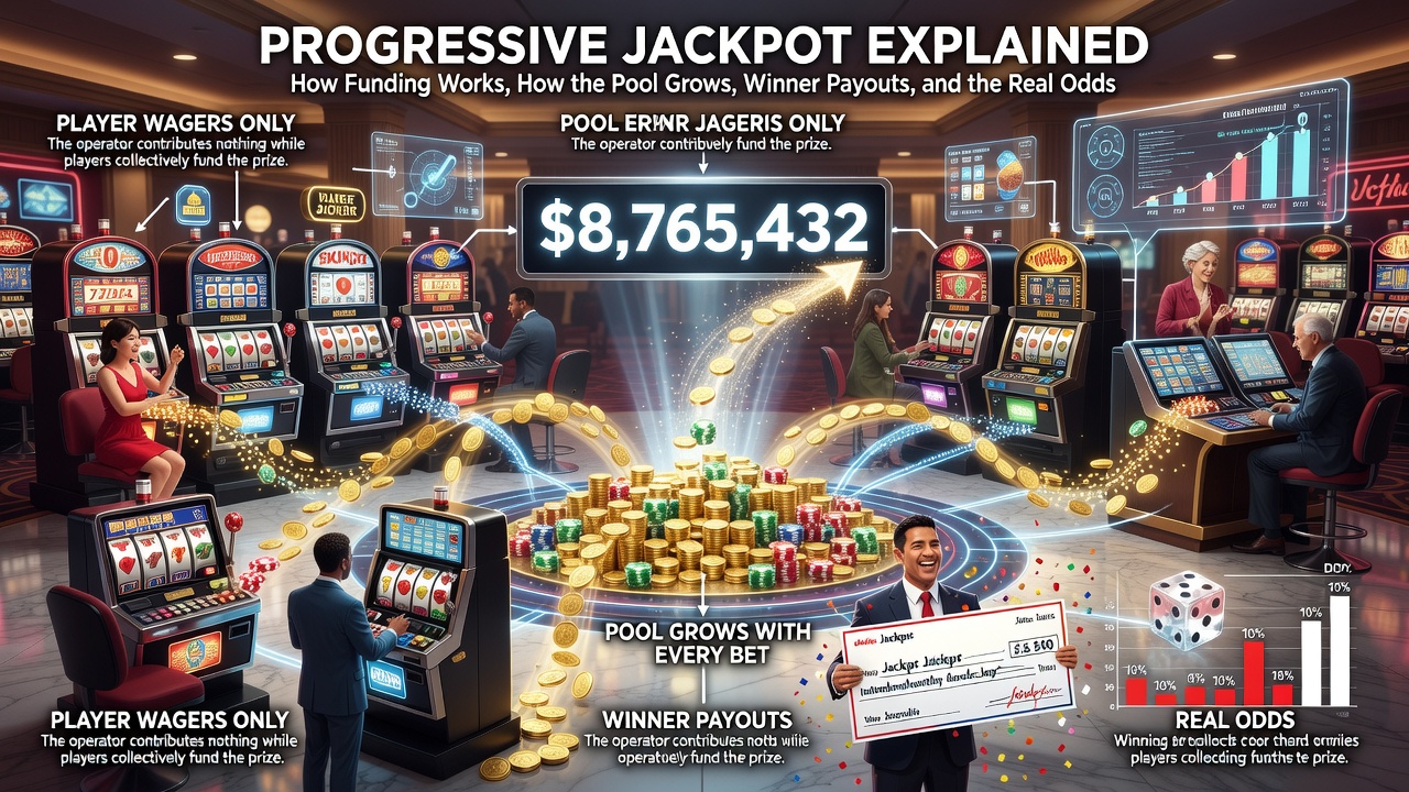 Progressive Jackpot Explained: How Funding Works, How the Pool Grows, Winner Payouts, and the Real Odds
