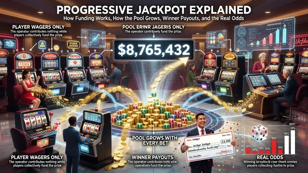 Progressive Jackpot Explained: How Funding Works, How the Pool Grows, Winner Payouts, and the Real Odds